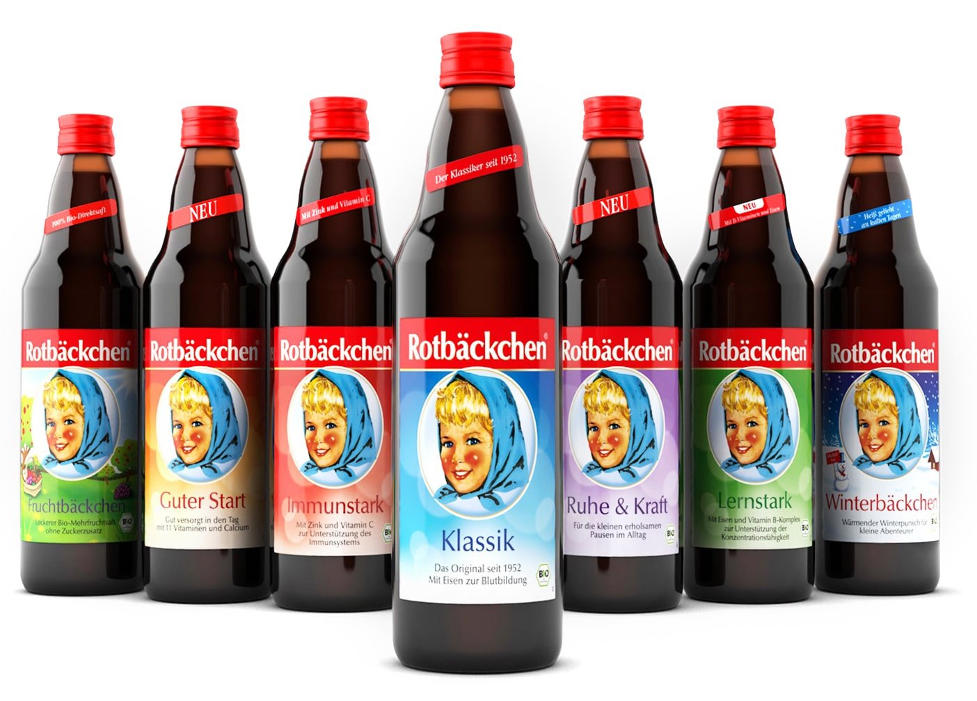 Rotbäckchen Flaschen