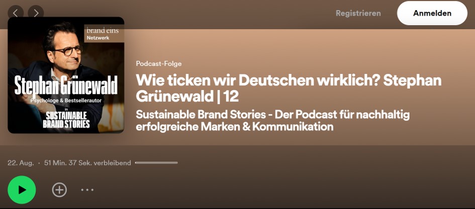 Der Podcast für nachhaltig erfolgreiche Marken & Kommunikation brand eins